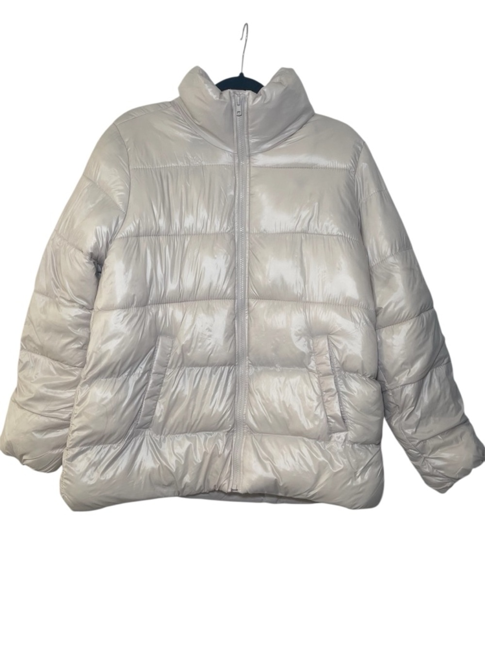 Old Navy Women’s Cream Colored Water-Resistant Quilted Puffer Jacket Size Large